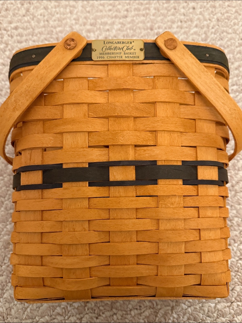 Longaberger Collectors Club Membership Basket 1996 Charter Member